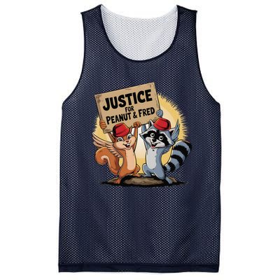 Peanut Squirrel & Fred Raccoo Justice For Peanut Wanted Mesh Reversible Basketball Jersey Tank