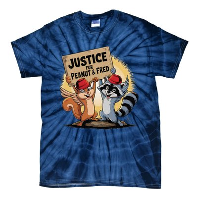 Peanut Squirrel & Fred Raccoo Justice For Peanut Wanted Tie-Dye T-Shirt