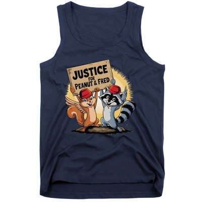 Peanut Squirrel & Fred Raccoo Justice For Peanut Wanted Tank Top