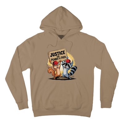 Peanut Squirrel & Fred Raccoo Justice For Peanut Wanted Hoodie