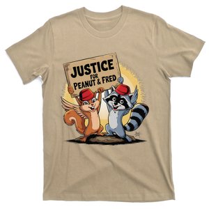 Peanut Squirrel & Fred Raccoo Justice For Peanut Wanted T-Shirt