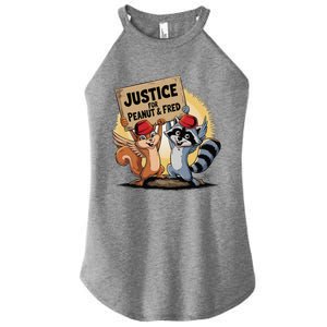 Peanut Squirrel & Fred Raccoo Justice For Peanut Wanted Women's Perfect Tri Rocker Tank