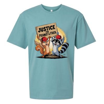 Peanut Squirrel & Fred Raccoo Justice For Peanut Wanted Sueded Cloud Jersey T-Shirt