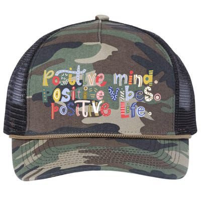 Positive Spring Flowers Retro Rope Trucker Hat Cap