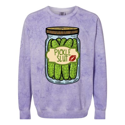 Pickle Slut Funny Pickle Slut Who Loves Pickles Apaprel Colorblast Crewneck Sweatshirt