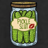 Pickle Slut Funny Pickle Slut Who Loves Pickles Apaprel 7 Panel Mesh Trucker Snapback Hat
