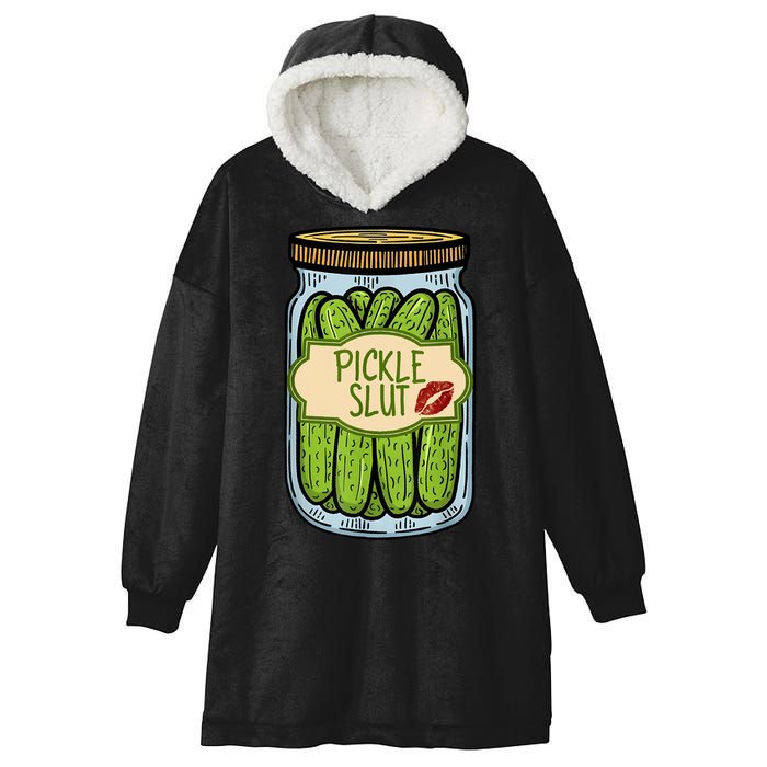 Pickle Slut Funny Pickle Slut Who Loves Pickles Apaprel Hooded Wearable Blanket