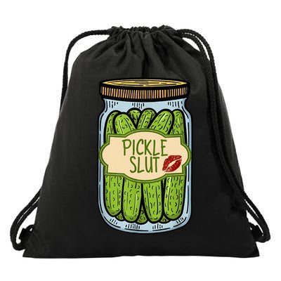 Pickle Slut Funny Pickle Slut Who Loves Pickles Apaprel Drawstring Bag