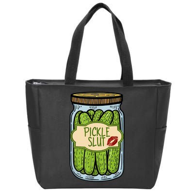 Pickle Slut Funny Pickle Slut Who Loves Pickles Apaprel Zip Tote Bag