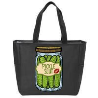 Pickle Slut Funny Pickle Slut Who Loves Pickles Apaprel Zip Tote Bag