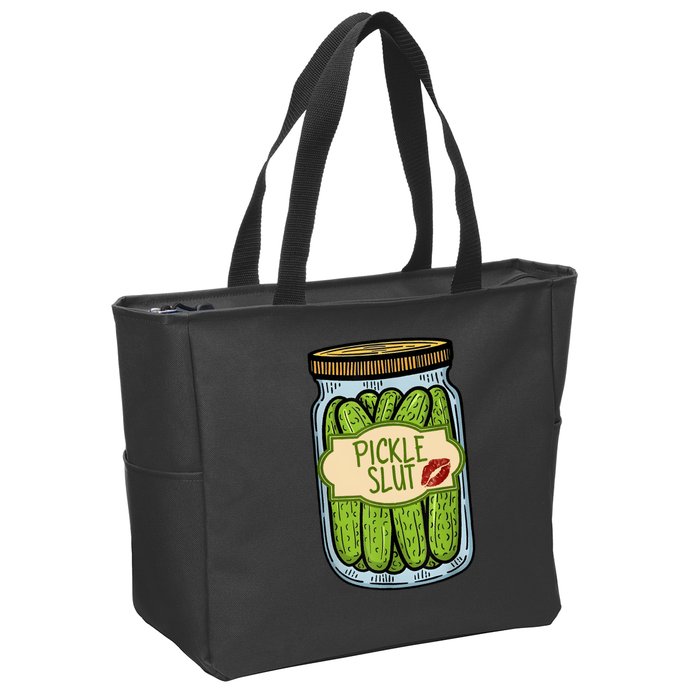 Pickle Slut Funny Pickle Slut Who Loves Pickles Apaprel Zip Tote Bag