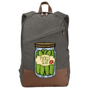 Pickle Slut Funny Pickle Slut Who Loves Pickles Apaprel Cotton Canvas Backpack