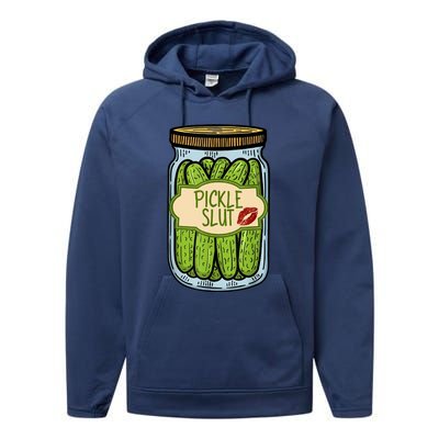 Pickle Slut Funny Pickle Slut Who Loves Pickles Apaprel Performance Fleece Hoodie