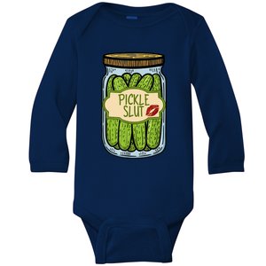 Pickle Slut Funny Pickle Slut Who Loves Pickles Apaprel Baby Long Sleeve Bodysuit