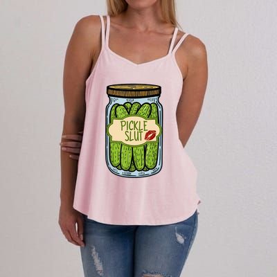 Pickle Slut Funny Pickle Slut Who Loves Pickles Apaprel Women's Strappy Tank