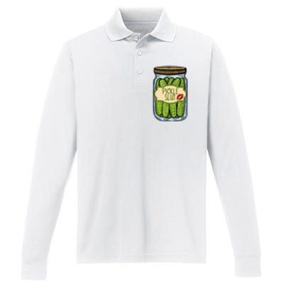 Pickle Slut Funny Pickle Slut Who Loves Pickles Apaprel Performance Long Sleeve Polo