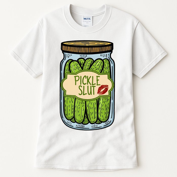 Pickle Slut Funny Pickle Slut Who Loves Pickles Apaprel Tall T-Shirt