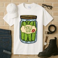 Pickle Slut Funny Pickle Slut Who Loves Pickles Apaprel Tall T-Shirt