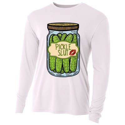 Pickle Slut Funny Pickle Slut Who Loves Pickles Apaprel Cooling Performance Long Sleeve Crew