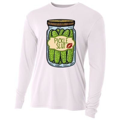 Pickle Slut Funny Pickle Slut Who Loves Pickles Apaprel Cooling Performance Long Sleeve Crew