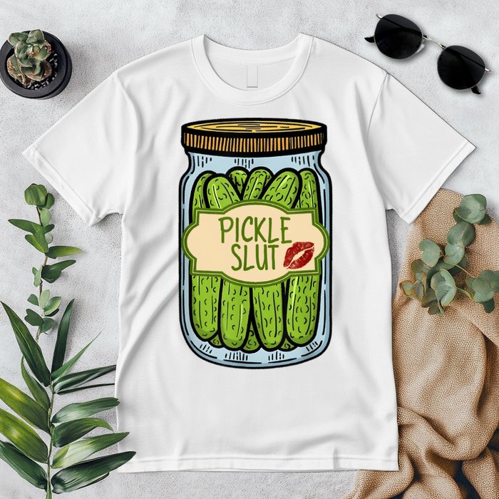 Pickle Slut Funny Pickle Slut Who Loves Pickles Apaprel Premium T-Shirt