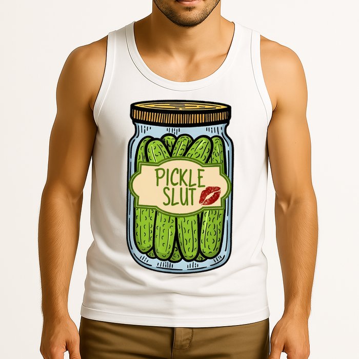 Pickle Slut Funny Pickle Slut Who Loves Pickles Apaprel Tank Top