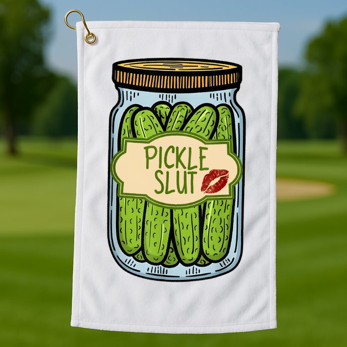 Pickle Slut Funny Pickle Slut Who Loves Pickles Apaprel Golf Towel