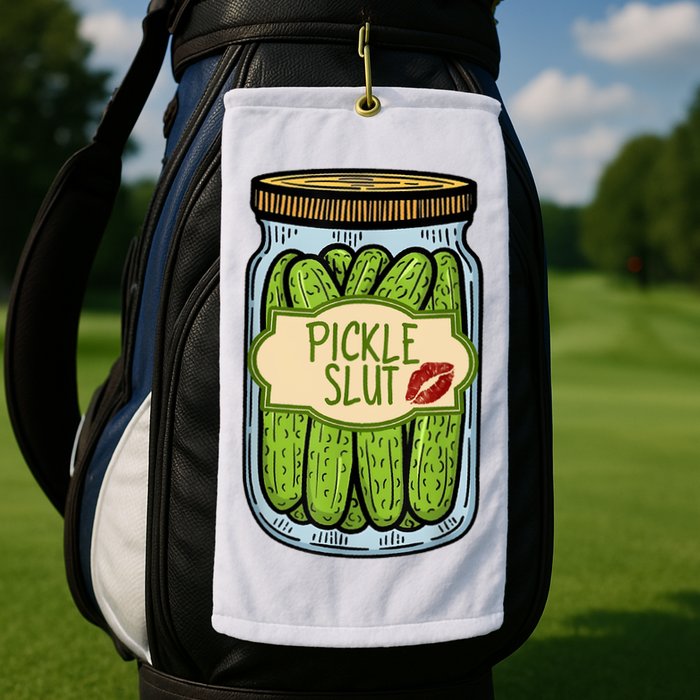 Pickle Slut Funny Pickle Slut Who Loves Pickles Apaprel Golf Towel