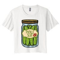 Pickle Slut Funny Pickle Slut Who Loves Pickles Apaprel Crop Top