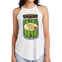 Pickle Slut Funny Pickle Slut Who Loves Pickles Apaprel Women's Perfect Tri Rocker Tank