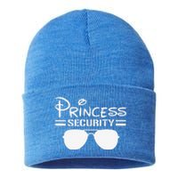 Princess Security Funny Birthday Halloween Party Design Sustainable Knit Beanie