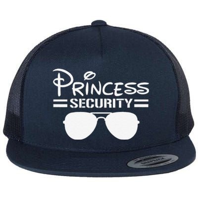 Princess Security Funny Birthday Halloween Party Design Flat Bill Trucker Hat