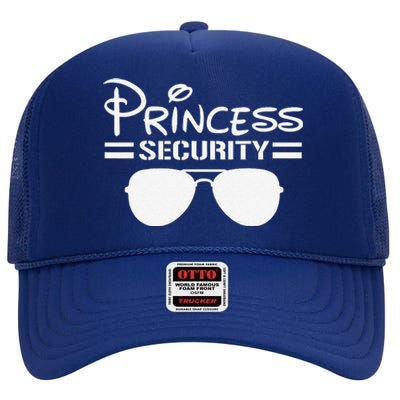 Princess Security Funny Birthday Halloween Party Design High Crown Mesh Back Trucker Hat