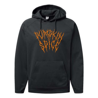 Pumpkin Spice Funny Heavy Doom Black Metal Music Halloween Performance Fleece Hoodie