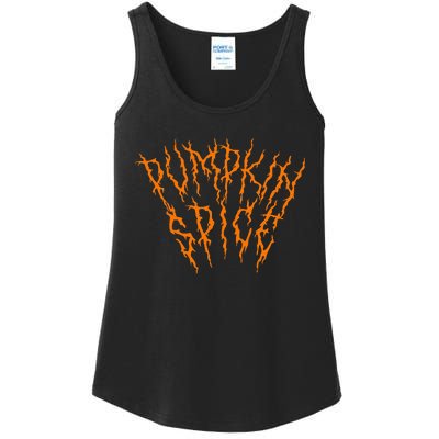 Pumpkin Spice Funny Heavy Doom Black Metal Music Halloween Ladies Essential Tank