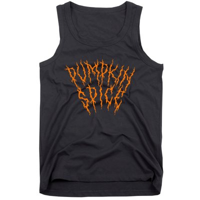 Pumpkin Spice Funny Heavy Doom Black Metal Music Halloween Tank Top