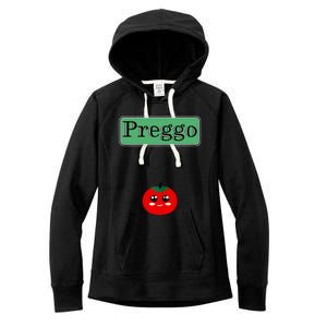 Preggo Sauce Funny Maternity Halloween Costume Tomato Sauce Women's Fleece Hoodie