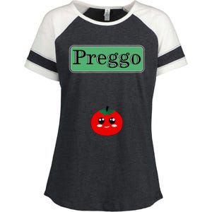 Preggo Sauce Funny Maternity Halloween Costume Tomato Sauce Enza Ladies Jersey Colorblock Tee