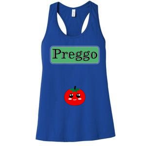 Preggo Sauce Funny Maternity Halloween Costume Tomato Sauce Women's Racerback Tank