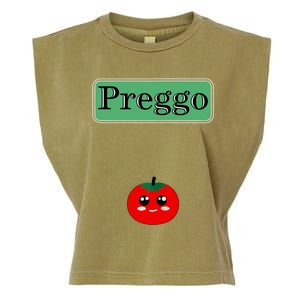 Preggo Sauce Funny Maternity Halloween Costume Tomato Sauce Garment-Dyed Women's Muscle Tee