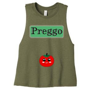 Preggo Sauce Funny Maternity Halloween Costume Tomato Sauce Women's Racerback Cropped Tank