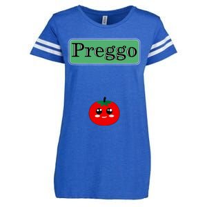 Preggo Sauce Funny Maternity Halloween Costume Tomato Sauce Enza Ladies Jersey Football T-Shirt