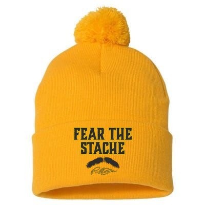 Paul Skenes Fear The Stache Pom Pom 12in Knit Beanie