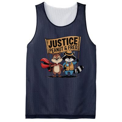 Peanut Squirrel & Fred Raccoo Justice For Peanut Wanted Mesh Reversible Basketball Jersey Tank