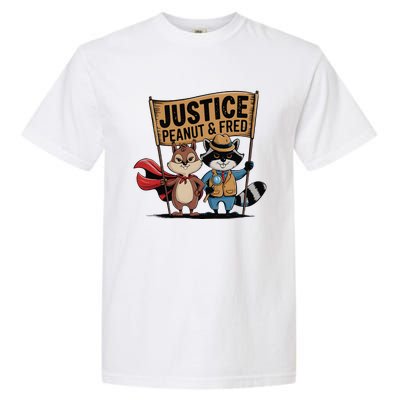 Peanut Squirrel & Fred Raccoo Justice For Peanut Wanted Garment-Dyed Heavyweight T-Shirt