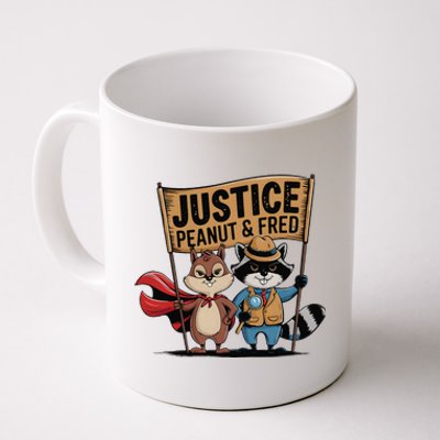 Peanut Squirrel & Fred Raccoo Justice For Peanut Wanted Coffee Mug