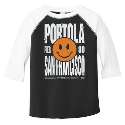 Portola San Francisco Pier 80 Lineup 2024 Toddler Fine Jersey T-Shirt