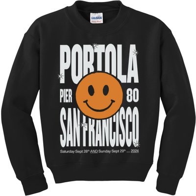 Portola San Francisco Pier 80 Lineup 2024 Kids Sweatshirt