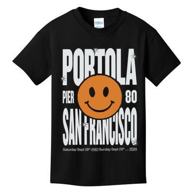 Portola San Francisco Pier 80 Lineup 2024 Kids T-Shirt