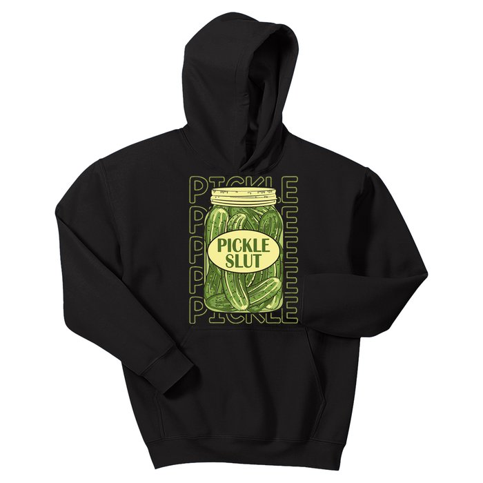 Pickle Slut Funny Pickle Slut Who Loves Pickles Apaprel Kids Hoodie